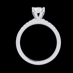 Load image into Gallery viewer, 1-Carat Lab Grown Solitaire Flowery Platinum Engagement Ring with Diamond Shank JL PT LG G 105-C

