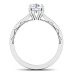 Load image into Gallery viewer, 50 Pointer Platinum Cathedral Solitaire Engagement Ring JL PT 6586   Jewelove.US
