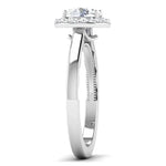 Load image into Gallery viewer, 50 Pointer Platinum Diamond Halo Solitaire Engagement Ring JL PT 6590   Jewelove.US
