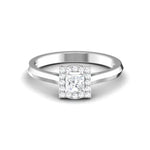 Load image into Gallery viewer, 50 Pointer Platinum Halo Princess Cut Diamond Solitaire Engagement Ring JL PT 6997   Jewelove.US
