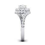 Load image into Gallery viewer, 50 Pointer Platinum Solitaire Engagement Ring with a Curvy Diamond Shank JL PT 472   Jewelove
