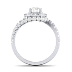 Load image into Gallery viewer, 50 Pointer Platinum Solitaire Engagement Ring with a Curvy Diamond Shank JL PT 472   Jewelove
