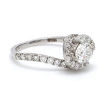 Load image into Gallery viewer, 50 Pointer Platinum Solitaire Engagement Ring with a Curvy Diamond Shank JL PT 472   Jewelove
