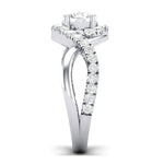 Load image into Gallery viewer, 50 Pointer Platinum Solitaire Engagement Ring with a Shank Twist JL PT 471   Jewelove
