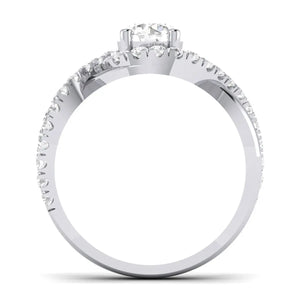50 Pointer Platinum Solitaire Engagement Ring with a Shank Twist JL PT 471   Jewelove