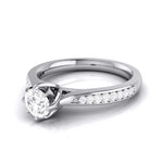 Load image into Gallery viewer, 50-Pointer Solitaire Diamond Shank Platinum Ring JL PT G 109-A   Jewelove.US
