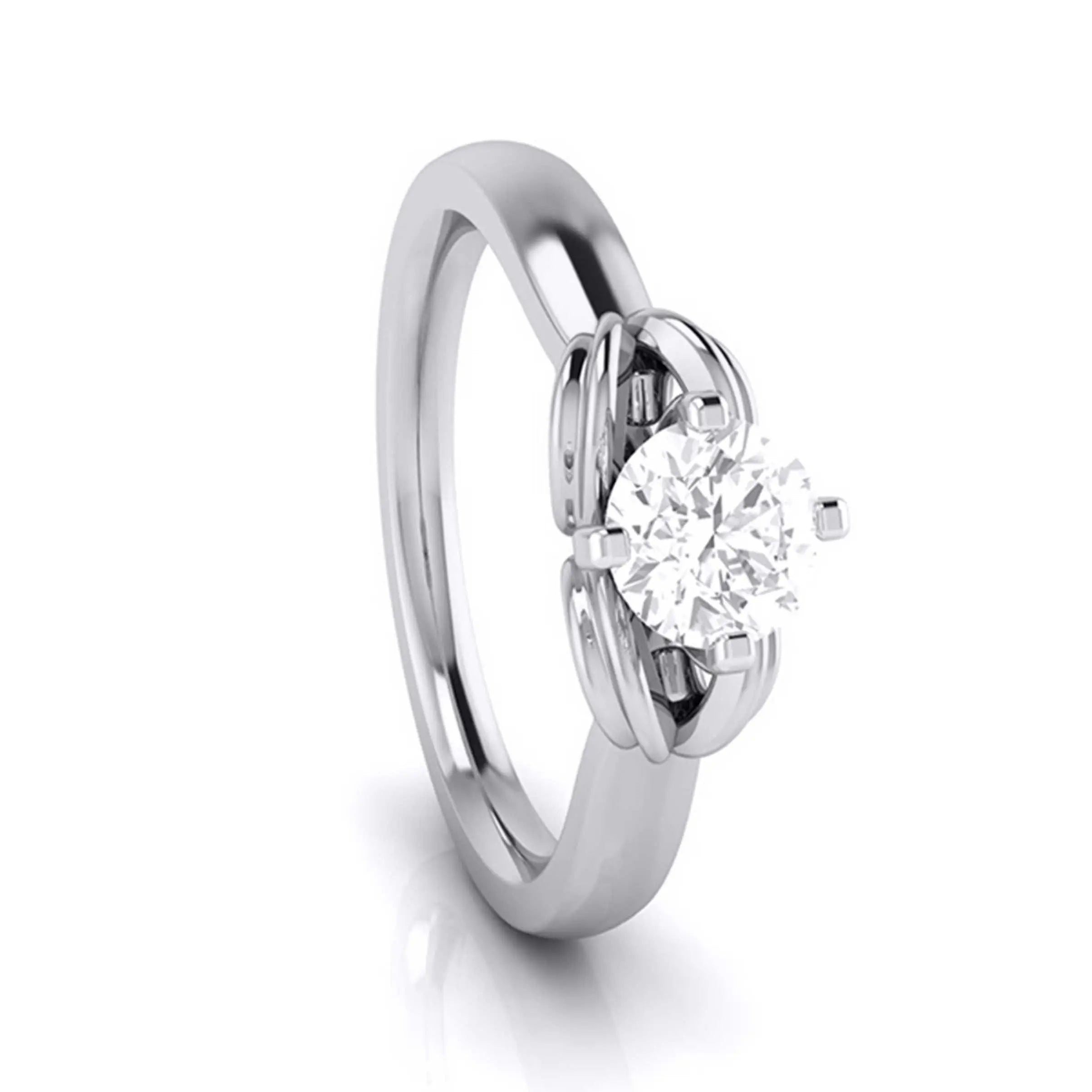 50-Pointer Solitaire Platinum Ring for Women JL PT G 114-A   Jewelove.US