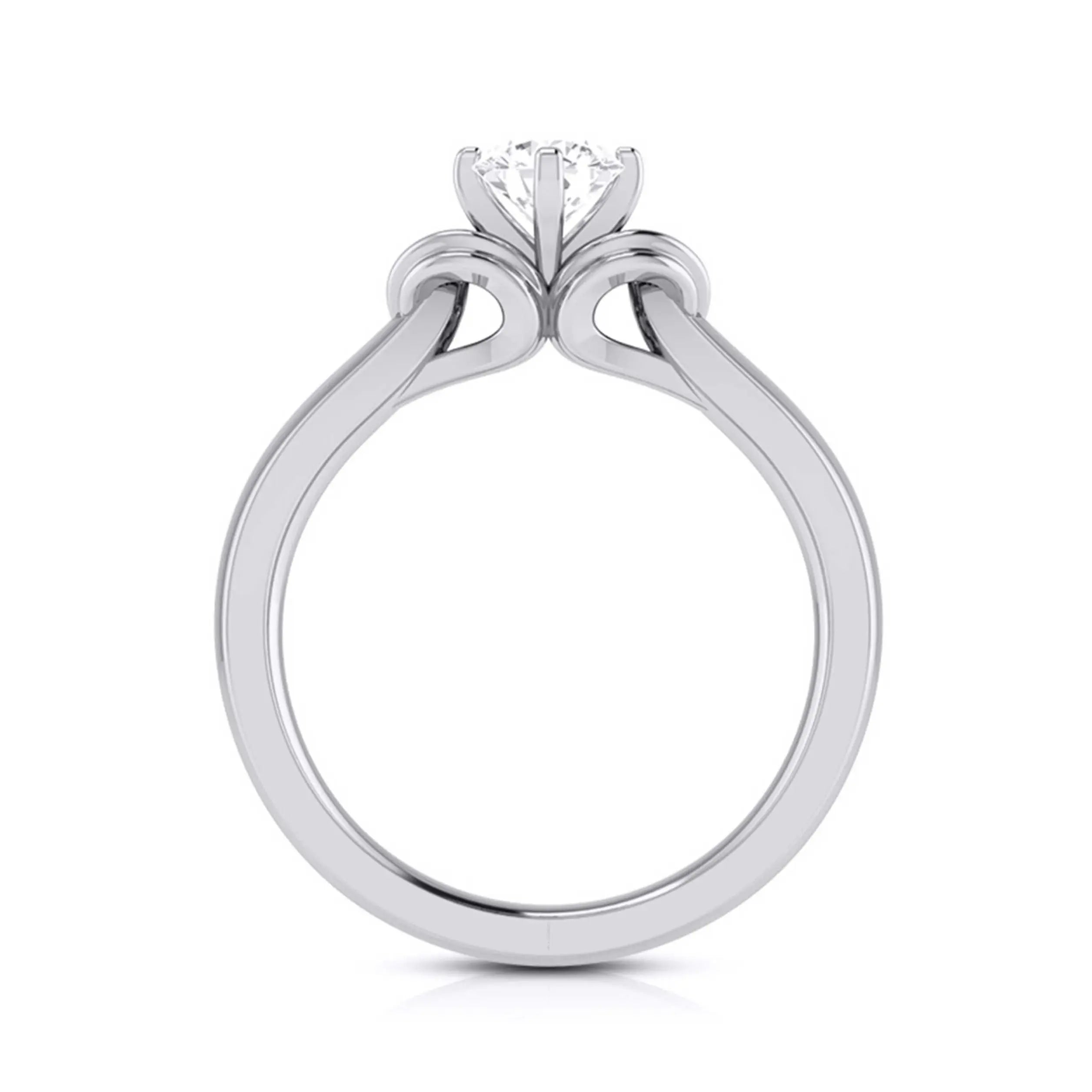 50-Pointer Solitaire Platinum Ring for Women JL PT G 114-A   Jewelove.US
