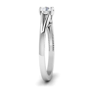 50 Pointer Split Shank Platinum Solitaire Engagement Ring for Women JL PT 546   Jewelove.US