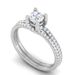 Load image into Gallery viewer, 50-Pointer Solitaire Diamond Split Shank Platinum Ring JL PT RP RD 182-A
