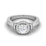 Load image into Gallery viewer, 1-Carat Lab Grown Solitaire Halo Diamond Platinum Engagement Ring JL PT LG G WB5996E-B
