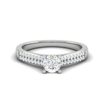 Load image into Gallery viewer, 70-Pointer Lab Grown Solitaire Diamond Split Shank Platinum Ring JL PT RP RD LG G 152-A
