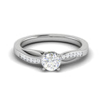 Load image into Gallery viewer, 2-Carat Lab Grown Solitaire Diamond Shank Platinum Ring JL PT RP RD LG G 138-D
