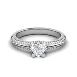 Load image into Gallery viewer, 70-Pointer Heart Cut Solitaire Split Diamond Shank Platinum Ring JL PT RP HS 187-B   Jewelove.US
