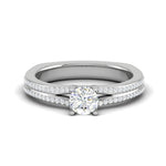 Load image into Gallery viewer, 0.30 cts Solitaire Diamond Split Shank Platinum Ring JL PT RP RD 169   Jewelove.US
