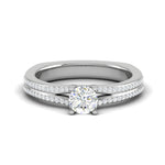 Load image into Gallery viewer, 0.30 cts Solitaire Diamond Split Shank Platinum Ring JL PT RP RD 169   Jewelove.US
