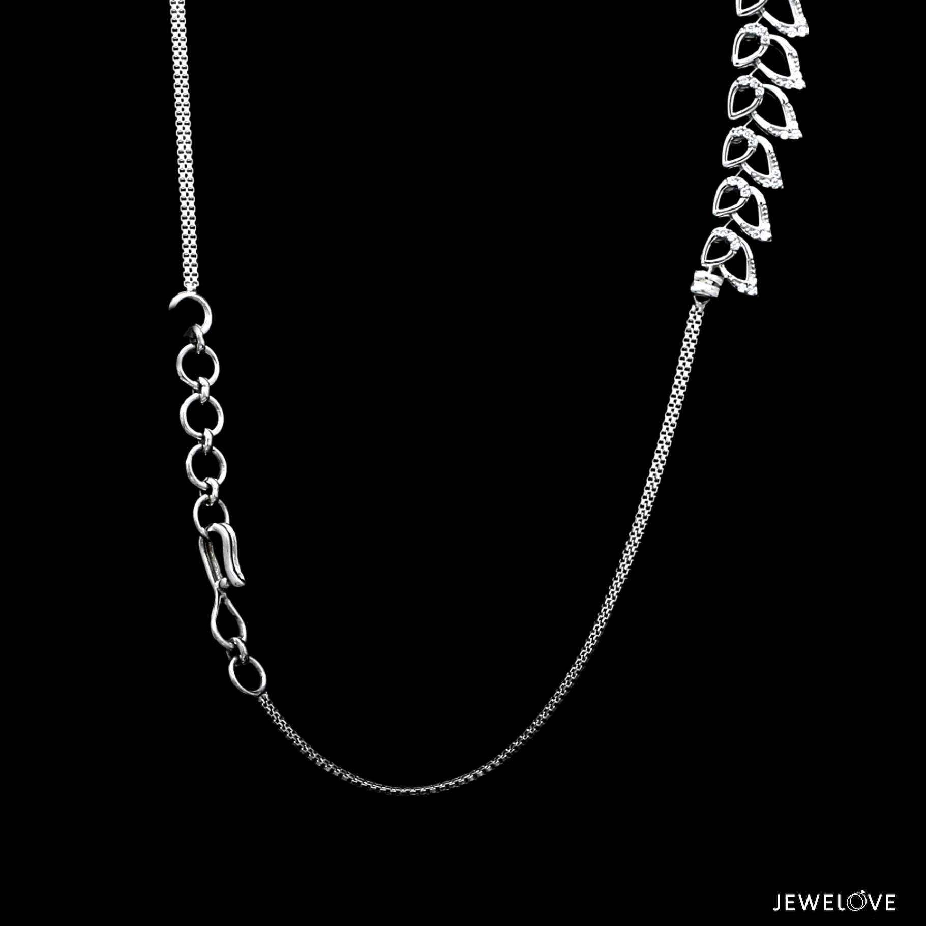 Platinum Evara Diamond Necklace & Earrings Set JL PT NE 341   Jewelove.US