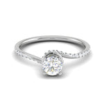 Load image into Gallery viewer, 50-Pointer Lab Grown Solitaire Halo Diamond Shank Platinum Ring JL PT RP RD LG G 179
