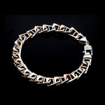 Load image into Gallery viewer, Men of Platinum | 7.25mm Platinum &amp; 18k Rose Gold Bracelet for Men JL PTB 1344
