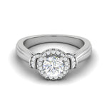 Load image into Gallery viewer, 2-Carat Lab Grown Solitaire Halo Diamond Platinum Engagement Ring JL PT LG G WB5996E-D
