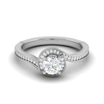 Load image into Gallery viewer, 50-Pointer Solitaire Halo Diamond Shank Platinum Ring JL PT RP RD LG G 178
