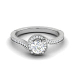 Load image into Gallery viewer, 1-Carat Solitaire Halo Diamond Shank Platinum Ring JL PT RP RD LG G 178-B
