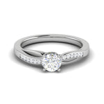 Load image into Gallery viewer, 1.50-Carat Lab Grown Solitaire Diamond Shank Platinum Ring JL PT RP RD LG G 138-C
