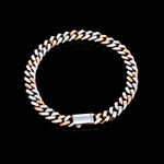 Load image into Gallery viewer, Men of Platinum | 7mm Platinum 18K Rose Gold Cuban Bracelet for Men JL PTB 1366
