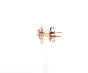 18K Rose Gold Heart Earrings with Pink & White Diamond JL AU PD 102   Jewelove.US