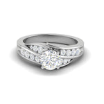 Load image into Gallery viewer, 2-Carat Lab Grown Solitaire Diamond Split Shank Platinum Engagement Ring JL PT LG WB5808E-B
