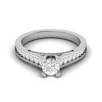 Load image into Gallery viewer, 1.50-Carat Lab Grown Solitaire Diamond Shank Platinum Engagement Ring JL PT RP RD LG-140-A
