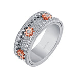Load image into Gallery viewer, Men of Platinum | Moving Anxiety Relief Rose Gold Platinum Diamonds Ring JL PT 1490-B
