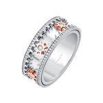 Load image into Gallery viewer, Men of Platinum | Moving Anxiety Relief Rose Gold Platinum Diamonds Ring JL PT 1490-A
