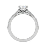 Load image into Gallery viewer, 70-Pointer Lab Grown Solitaire Diamond Split Shank Platinum Ring JL PT RP RD LG G 159-A
