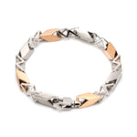 Load image into Gallery viewer, Men of Platinum | 7.75mm Platinum Rose Gold Bracelet for Men JL PTB 1358
