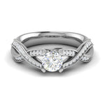 Load image into Gallery viewer, 1-Carat Lab Grown Solitaire Diamond Twisted Shank Platinum Ring JL PT RP RD LG 148-B
