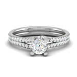 Load image into Gallery viewer, 50-Pointer Solitaire Diamond Split Shank Platinum Ring JL PT RP RD 182-A
