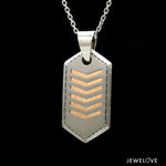 Load image into Gallery viewer, Men of Platinum | Striking Dual Tone Platinum &amp; Rose Gold Pendant for Men JL PT P 190   Jewelove.US
