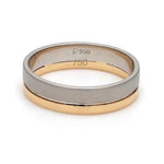 Load image into Gallery viewer, 6mm Platinum Ring with 2mm Gold Line for Men JL PT 518   Jewelove.US
