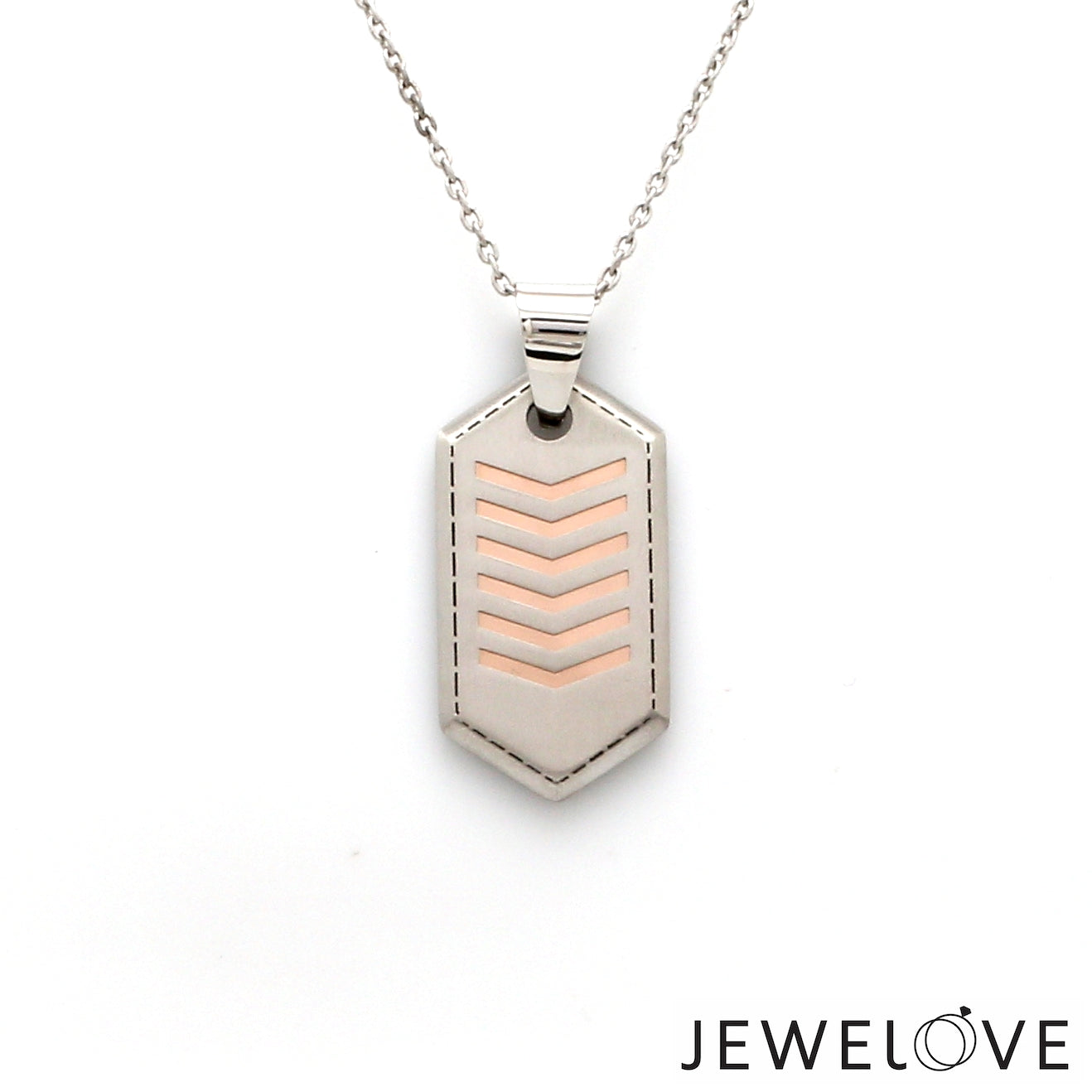 Men of Platinum | Striking Dual Tone Platinum & Rose Gold Pendant for Men JL PT P 190   Jewelove.US