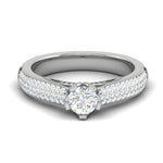 Load image into Gallery viewer, 70-Pointer Lab Grown Solitaire Diamond Split Shank Platinum Ring JL PT RP RD LG G 159-A
