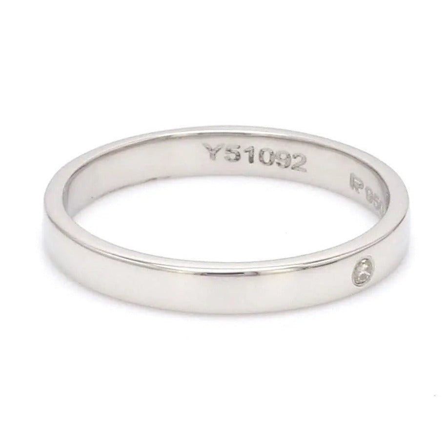 Single Diamond Platinum Ring JL PT 500