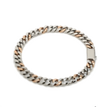 Load image into Gallery viewer, Men of Platinum | 7mm Platinum 18K Rose Gold Cuban Bracelet for Men JL PTB 1366
