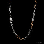 Load image into Gallery viewer, 4mm Platinum Rose Gold Rectangular Chain for Men JL PT CH 1472
