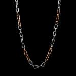 Load image into Gallery viewer, 4mm Platinum Rose Gold Rectangular Chain for Men JL PT CH 1472
