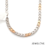 Load image into Gallery viewer, 6mm Platinum Rose Gold Chain with Matte Finish for Men JL PT CH 1233   Jewelove.US
