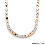 Load image into Gallery viewer, 6mm Platinum Rose Gold Chain with Matte Finish for Men JL PT CH 1233   Jewelove.US
