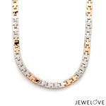 Load image into Gallery viewer, 6mm Platinum Rose Gold Chain with Matte Finish for Men JL PT CH 1233
