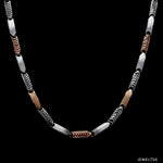 Load image into Gallery viewer, 4mm Platinum Rose Gold Links Chain for Men JL PT CH 1404
