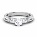 Load image into Gallery viewer, Designer 30 Pointer Platinum Double Shank Diamond Solitaire Engagement Ring JL PT 6994
